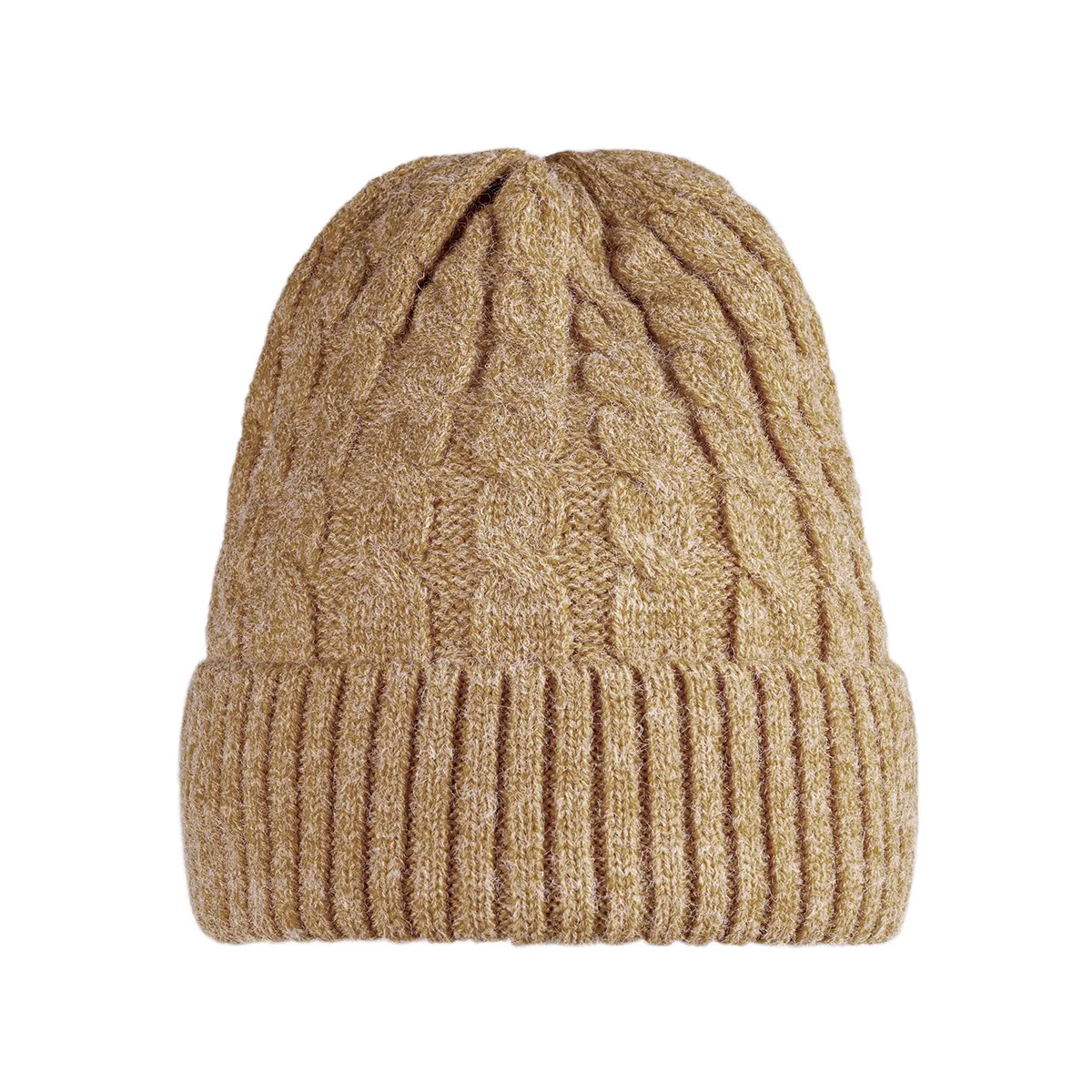 LOVEDRUNKY Knit beanie grijs 23x22 cm gebreid