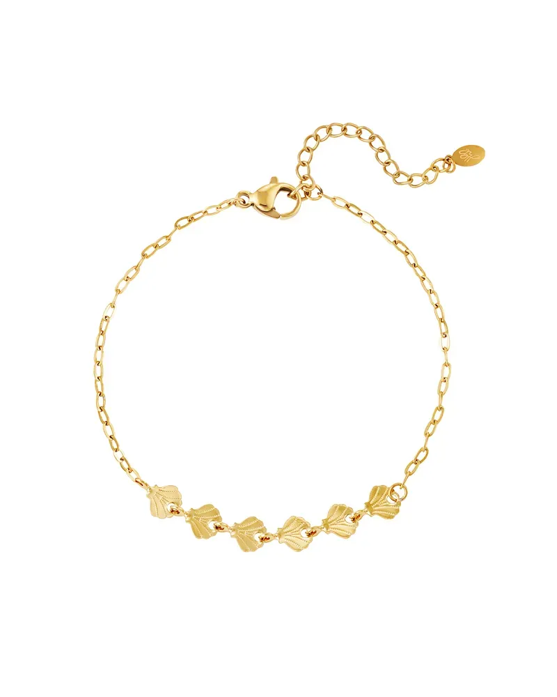 LOVEDRUNKY Sea Shell armband goud schelp