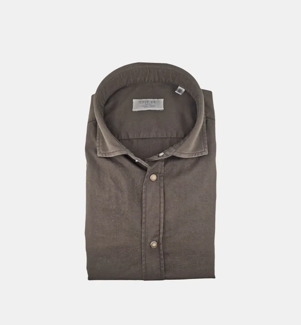 Officine Napoli Niko 1379 164 overhemd moro katoen