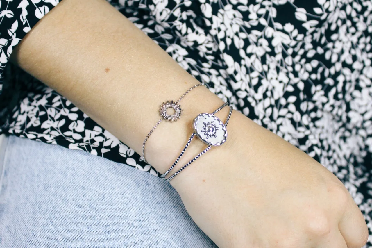LOVEDRUNKY Sun Armband zilver subtiel zonnetje
