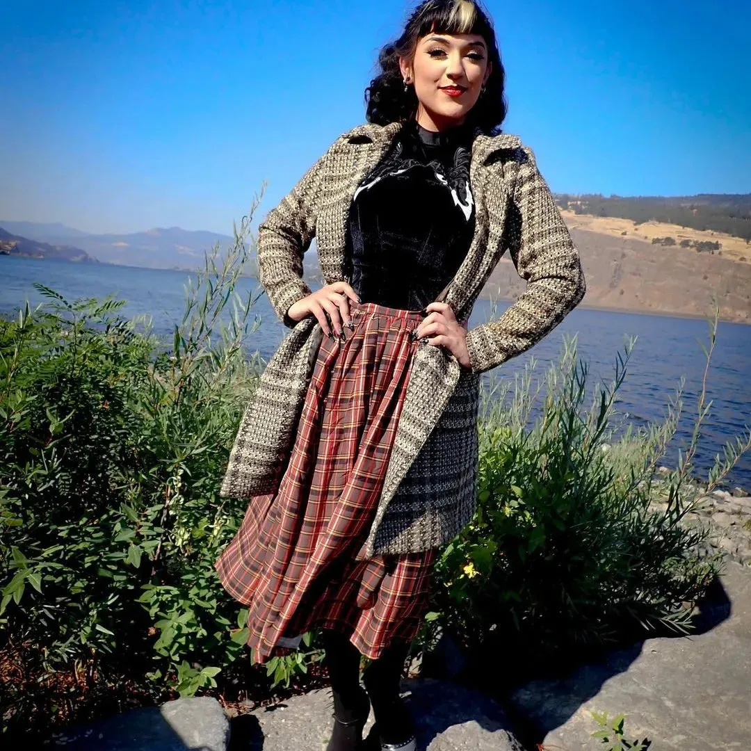 Tatyana Clara Skirt rok Harvest Plaid ruit