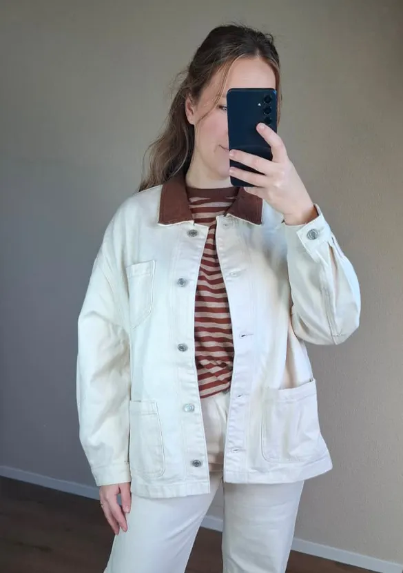 LOVEDRUNKY Denim Jack spijkerjasje beige oversized