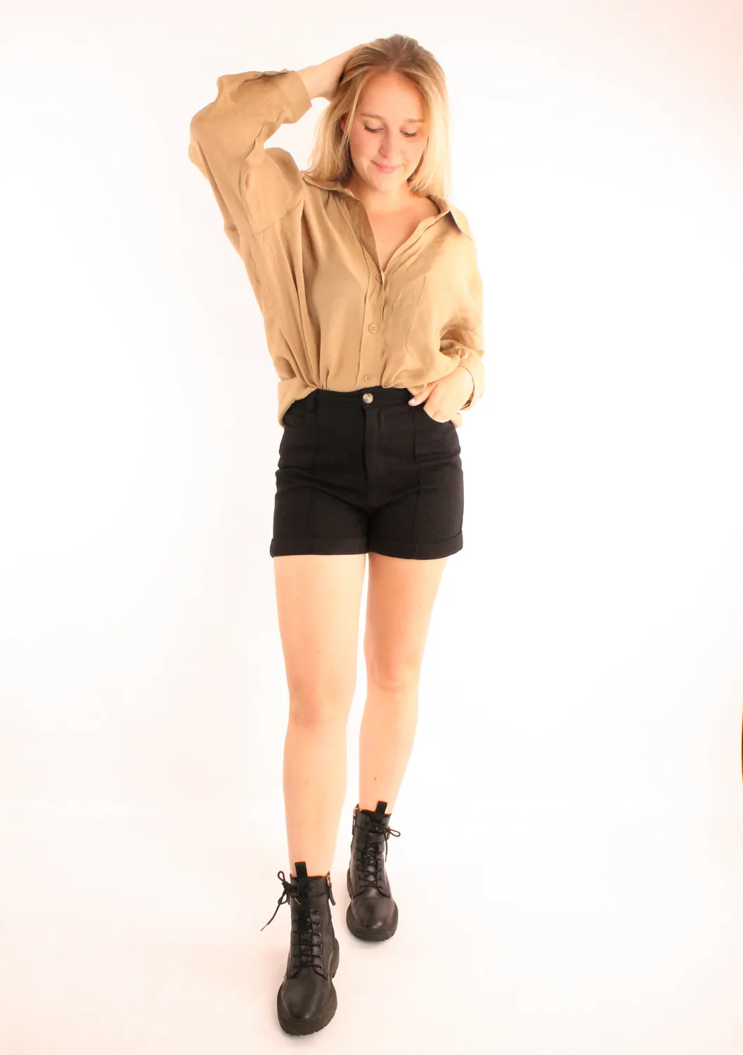 LOVEDRUNKY Blouse Oversized blouse camel one size