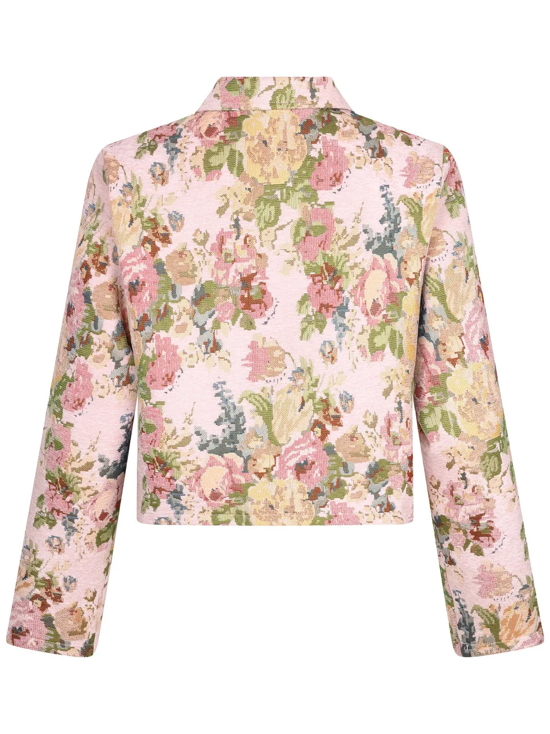 Amiek Calisto jacket roze jacquard bloemen cropped