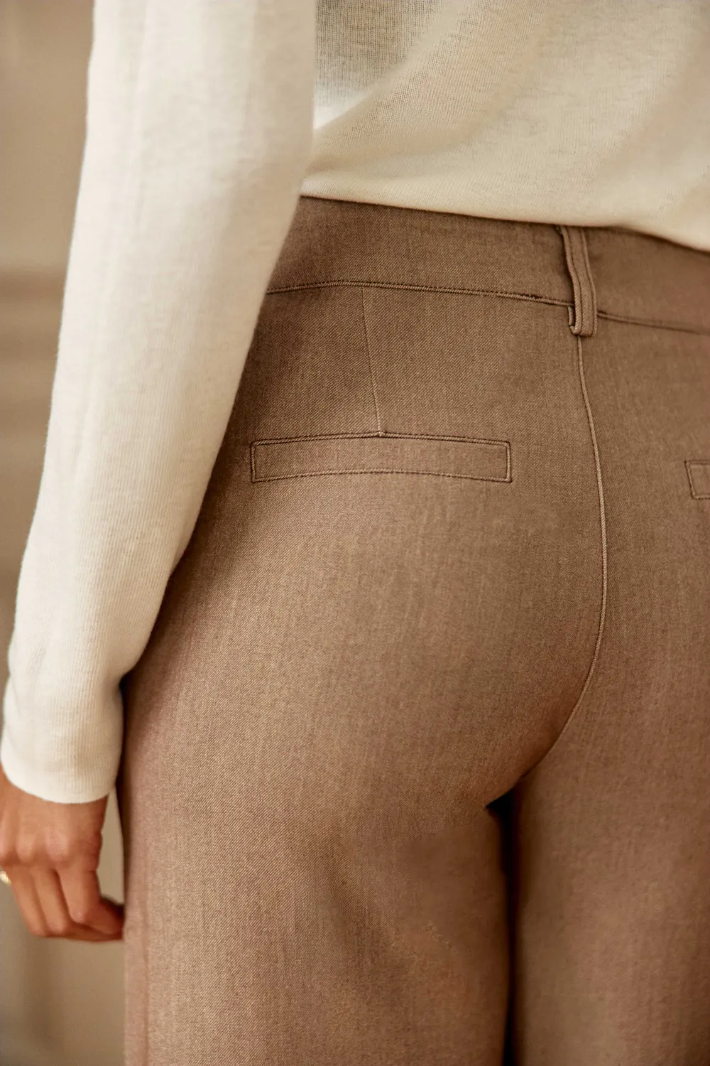 La Petite Etoile Atlanto wijde broek beige 7/8