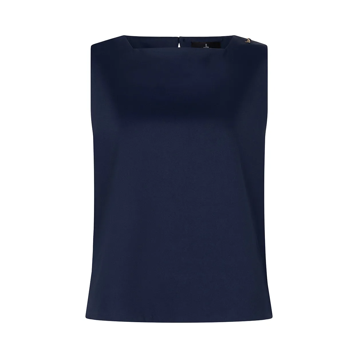 Laboutiek Linea Top mouwloze top navy gevoerd