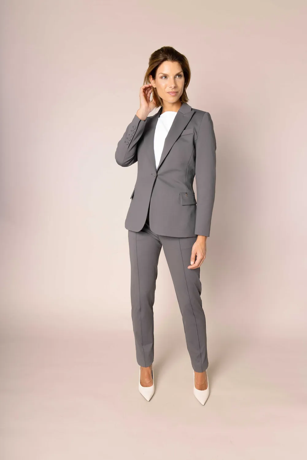 Laboutiek Eternel Blazer blazer grijs getailleerd