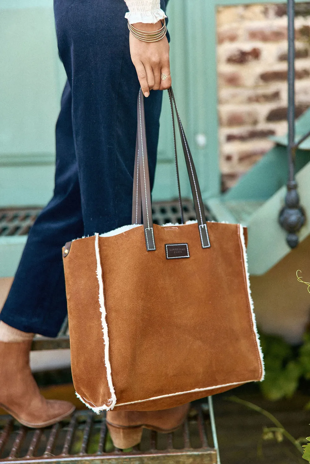 La Petite Etoile Aldo leren shopper camel