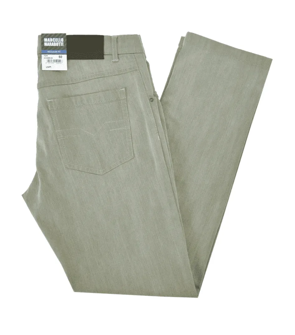 Seniorenkleding Tom herenjeans jeansblauw katoen