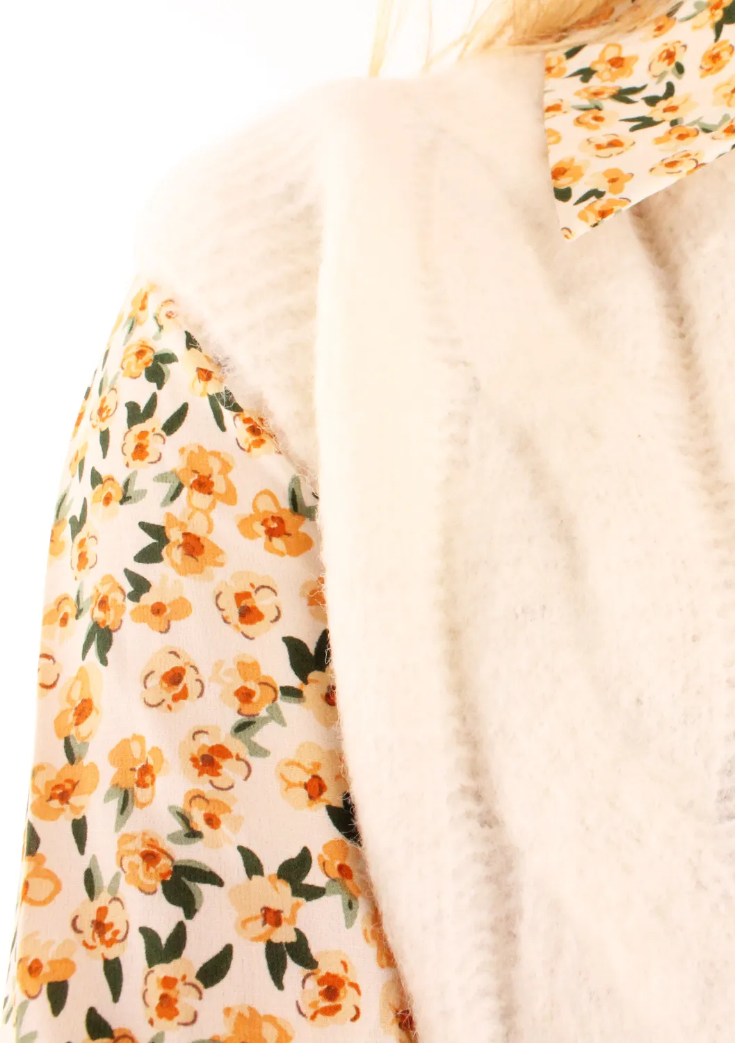 LOVEDRUNKY Spencer trui wit kabel knit