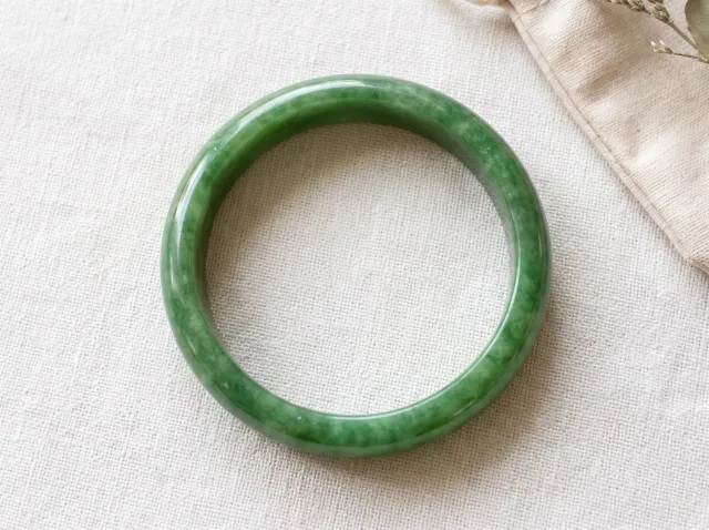 Tatyana Retro Jade Bangle armband groen jade