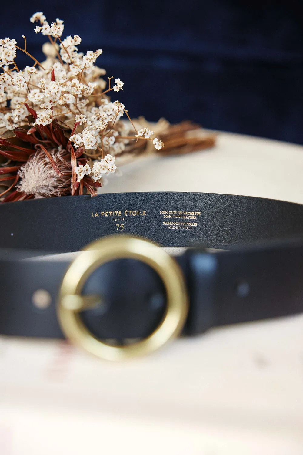 La Petite Etoile Mike riem zwart klassiek damesriem