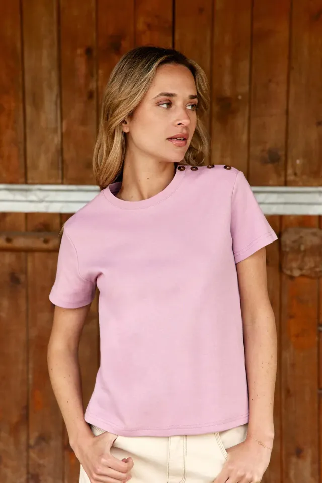 La Petite Etoile Taiga rechte T-shirt parme