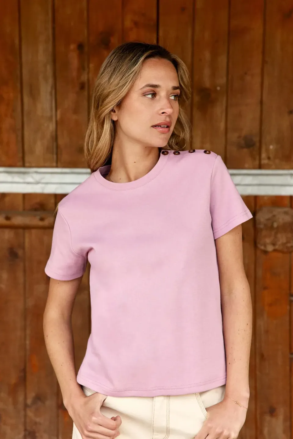 La Petite Etoile Taiga rechte T-shirt parme