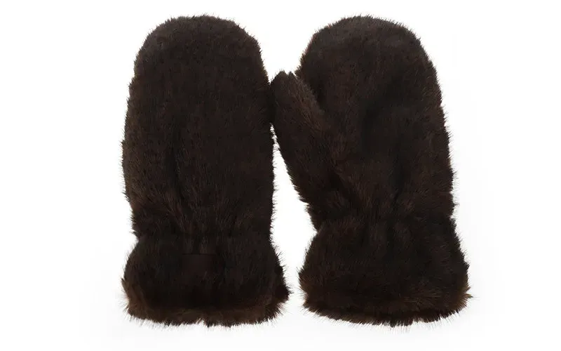 Amiek Corvara handschoenen browny dot wanten