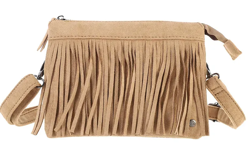 Amiek Salla khaki telefoontasje schoudertas 21x15cm