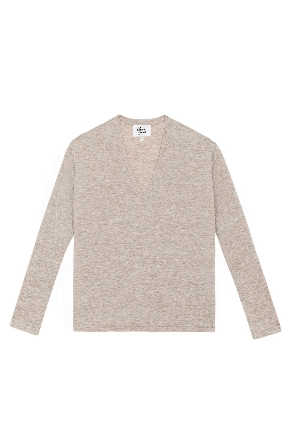 La Petite Etoile Tarcel longsleeve beige chine wijd