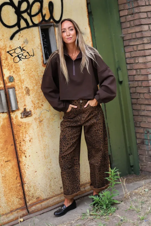 Amiek Daimy sweater bruin chocolade onesize