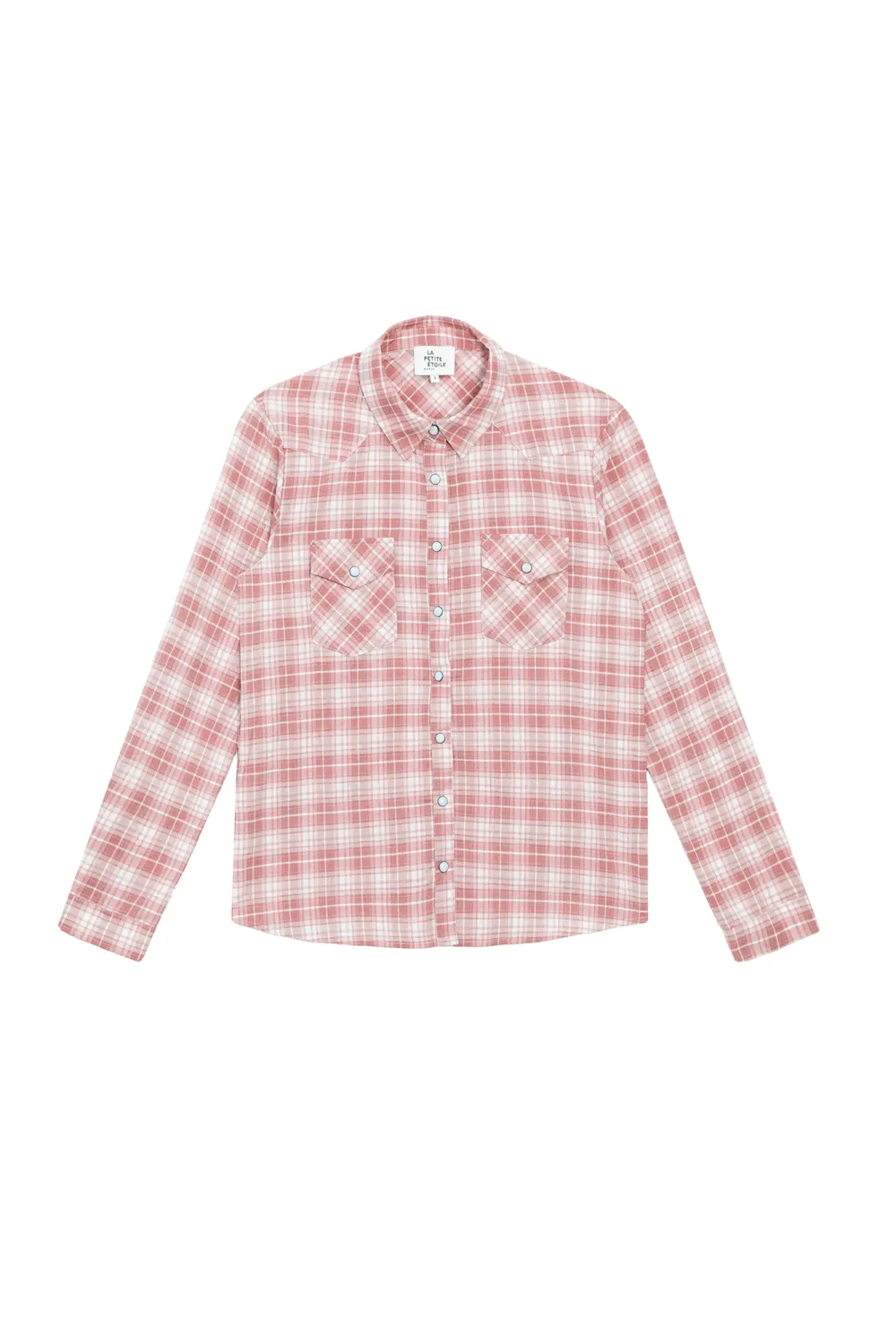 La Petite Etoile Clau ruit blouse roze western