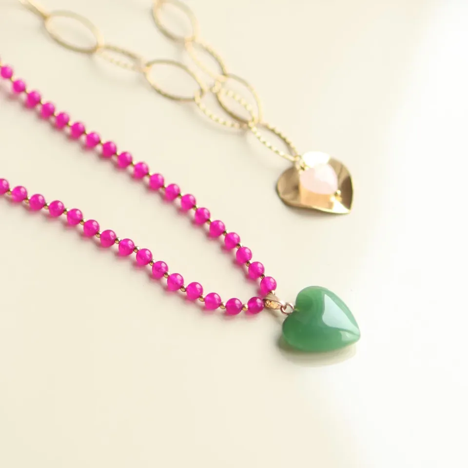 Amiek Mable Ketting Hot Pink ketting 45 cm