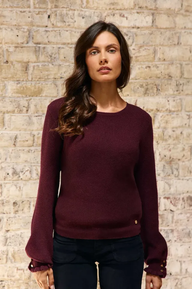 La Petite Etoile Melaky trui bordeaux honingraat