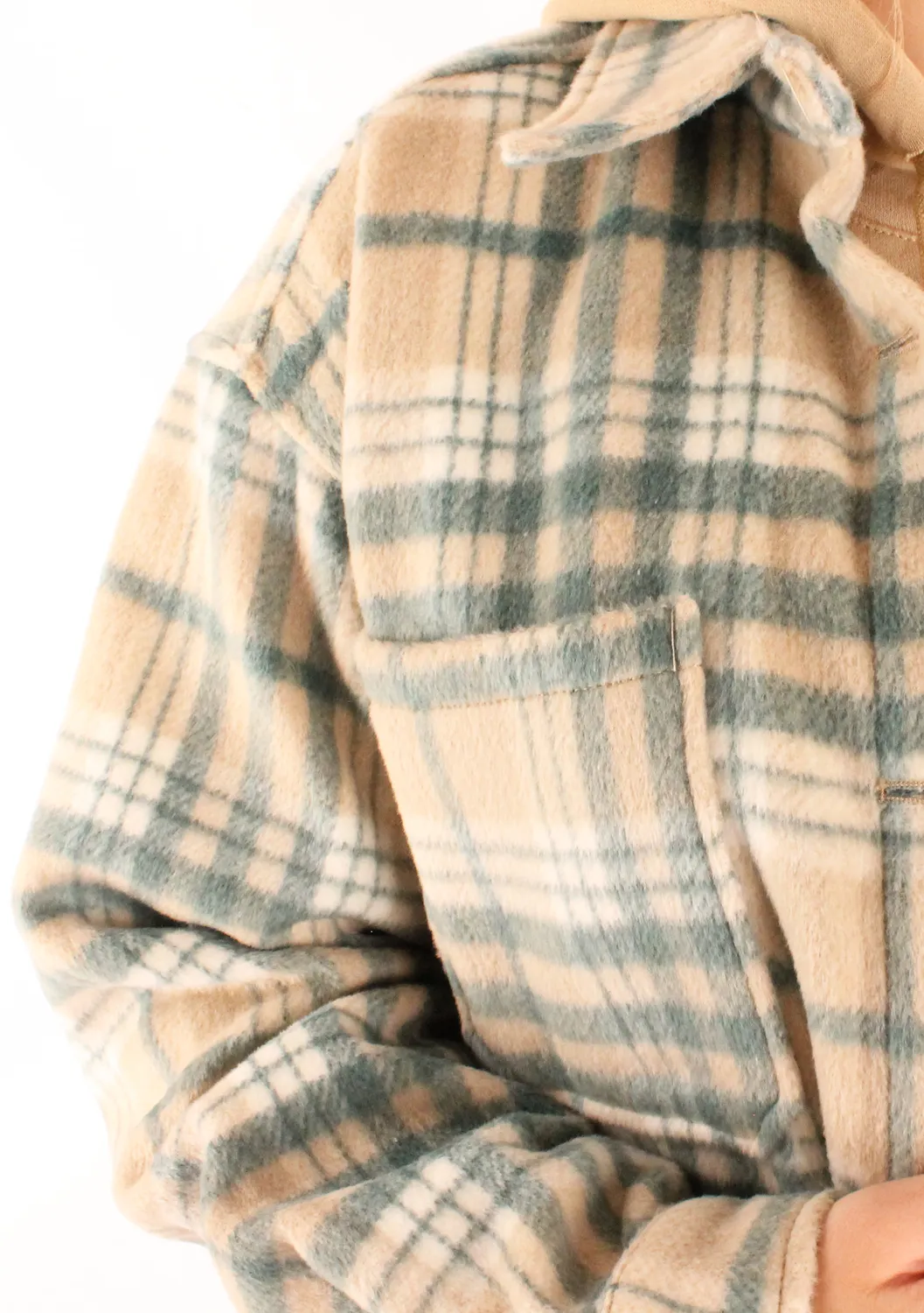 LOVEDRUNKY Geruite jack groen oversized fit
