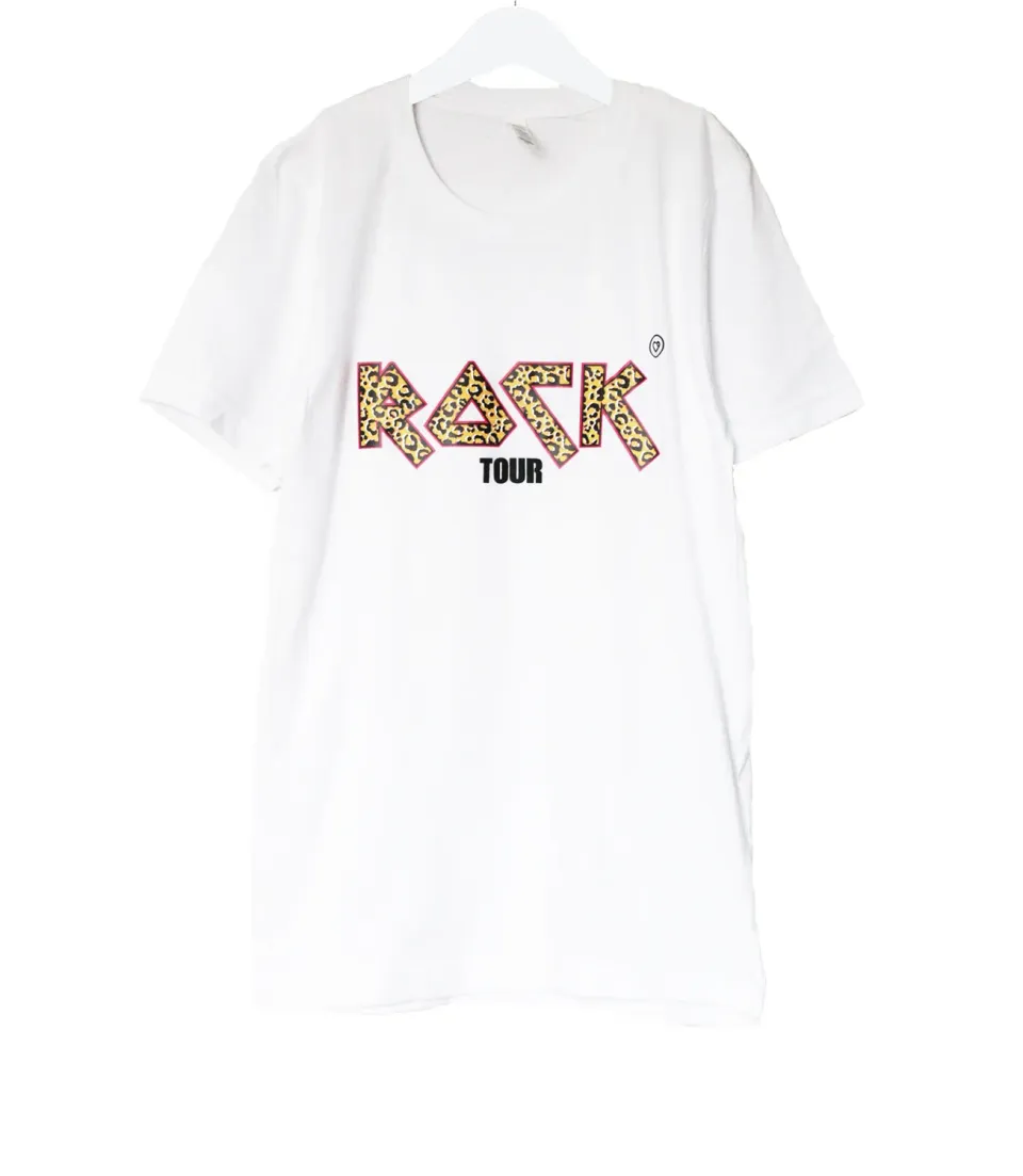 LOVEDRUNKY Rock Tour T-shirt wit ecofriendly