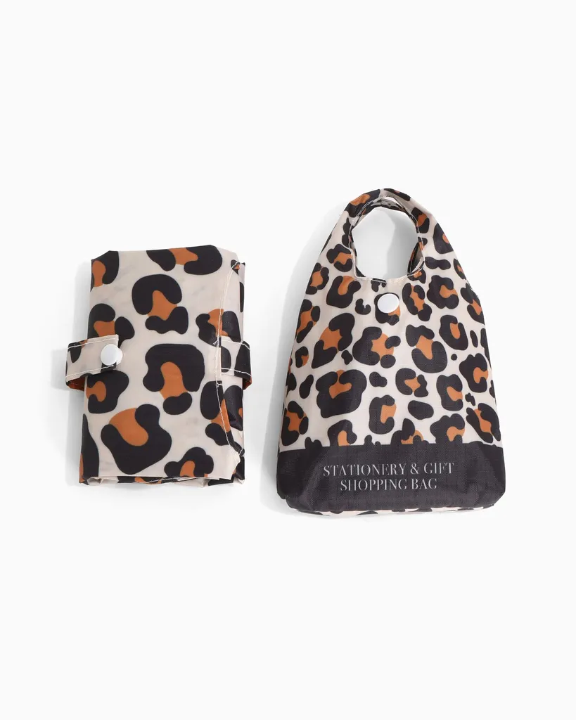 Amiek Shopping Bag Leopard tas opvouwbaar