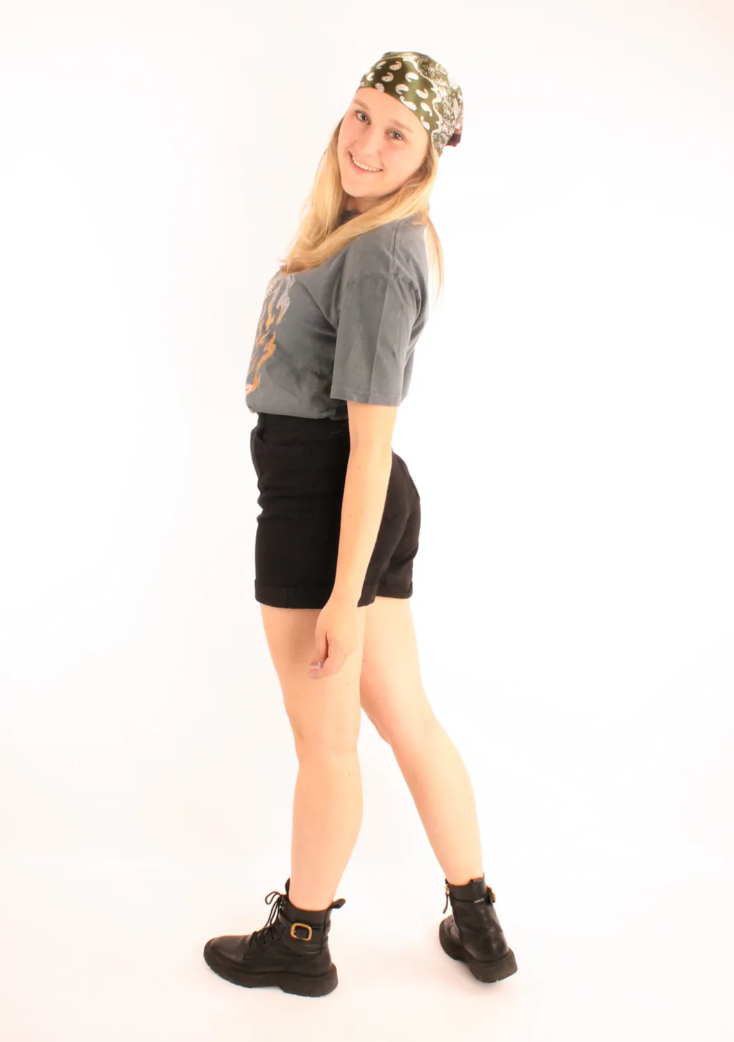 LOVEDRUNKY Wild Danger T-shirt grijs verwassen