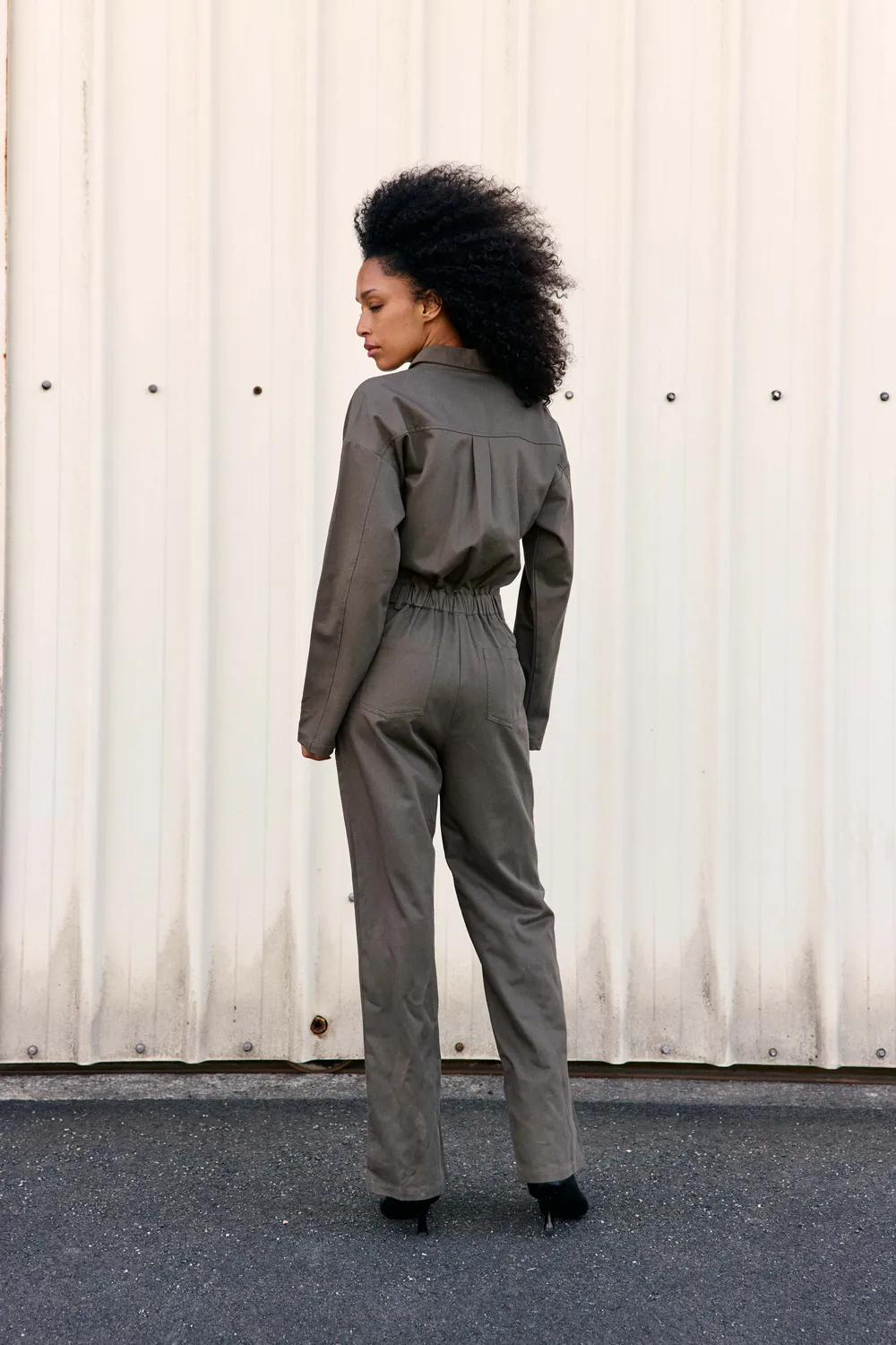 La Petite Etoile Lenny jumpsuit kaki lange mouw
