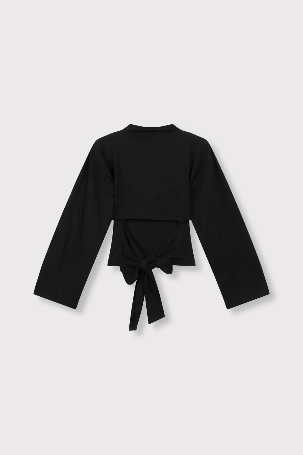 Amiek Feather longsleeve top zwart katoen S