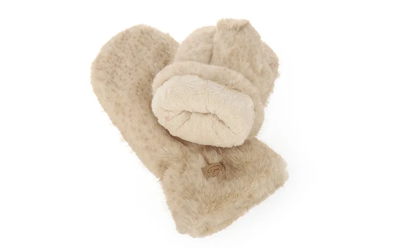 Amiek Corvara handschoenen natural dot wanten stippen