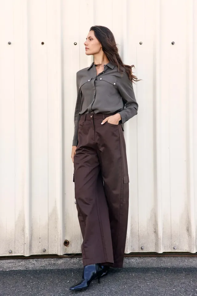 La Petite Etoile Pazy broek bruin barrel zakken