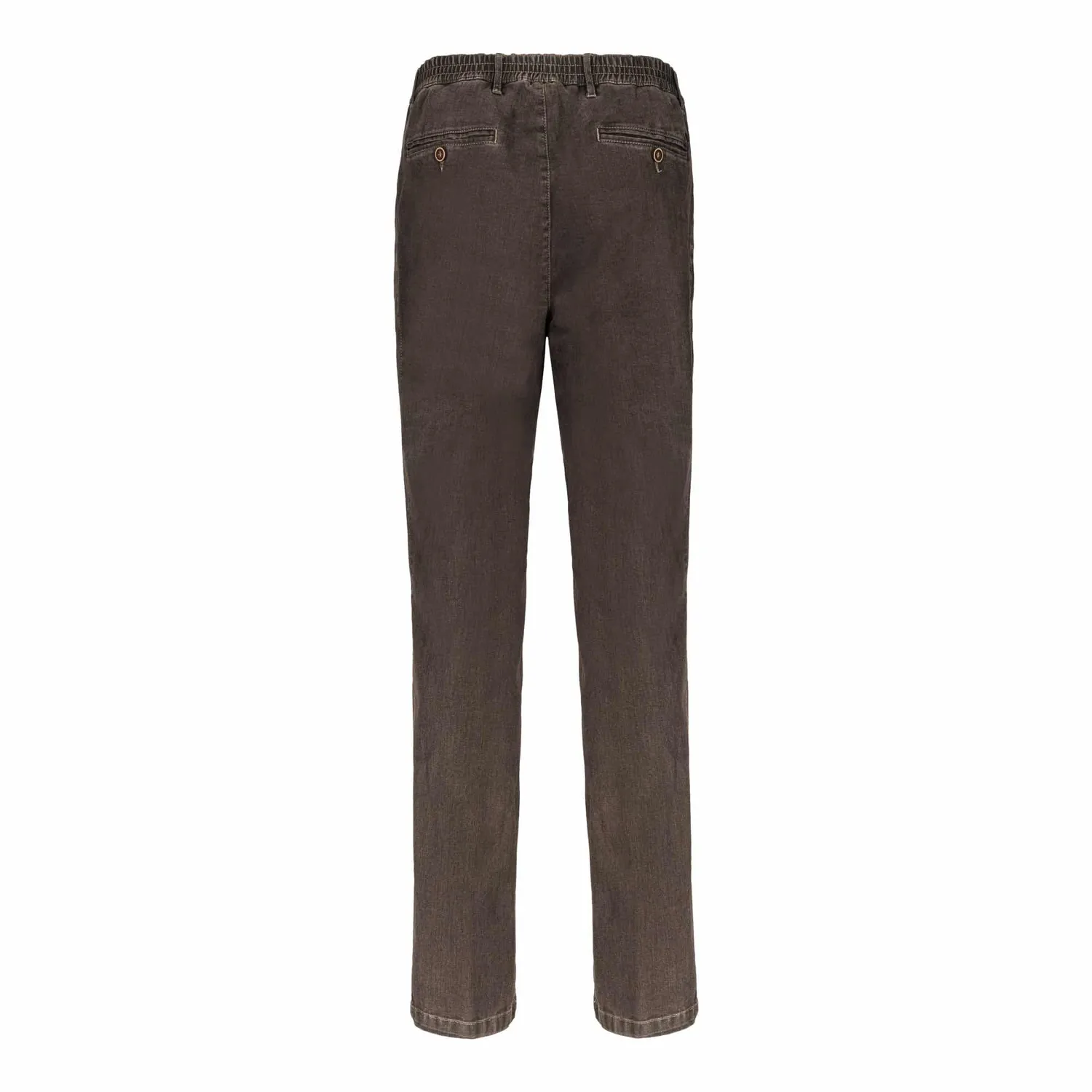 Seniorenkleding Mario herenjeans grijs elastische taille