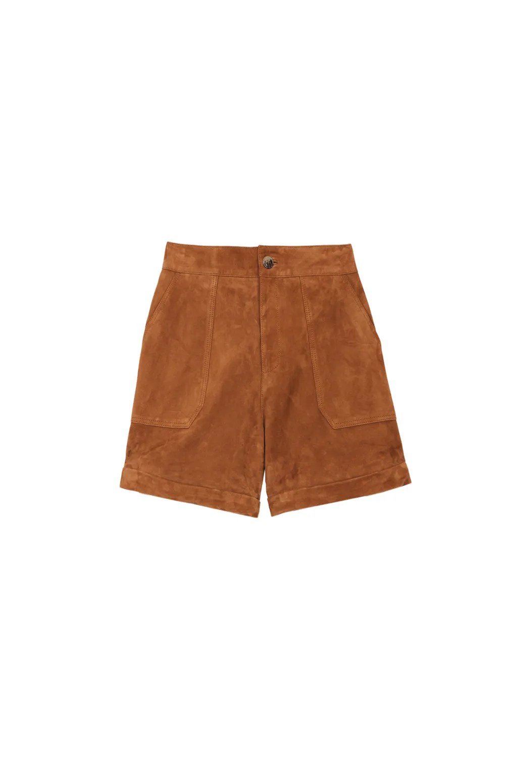La Petite Etoile Sidra leren short sand echt leer