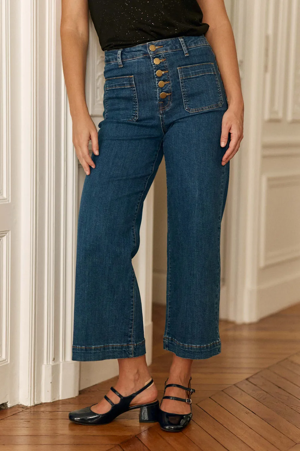 La Petite Etoile Atlanta wijde jeans wash flare
