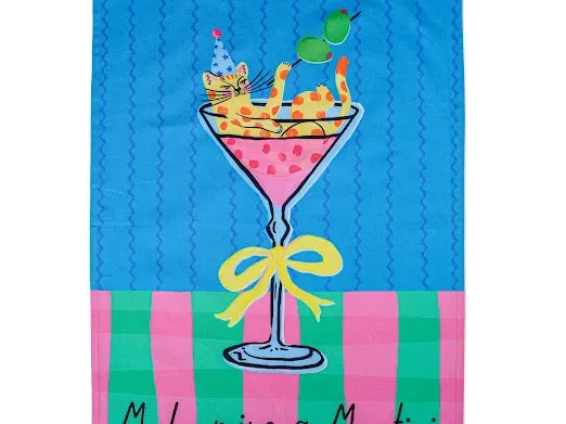 Amiek Make Mine A Martini theedoek katoen cadeau