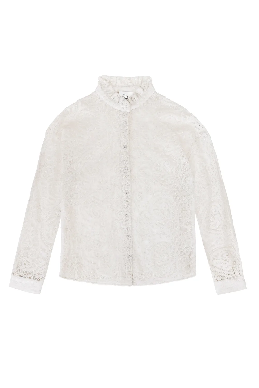 La Petite Etoile Clozya blouse ecru kant met volants
