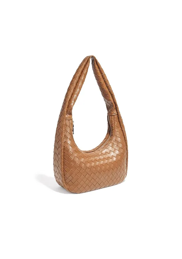 LOVEDRUNKY Gevlochten tas bruin 26 cm schoudertas