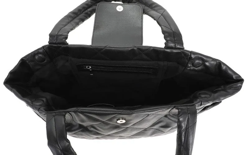 Amiek La Plata Black shopper zwart vegan leer
