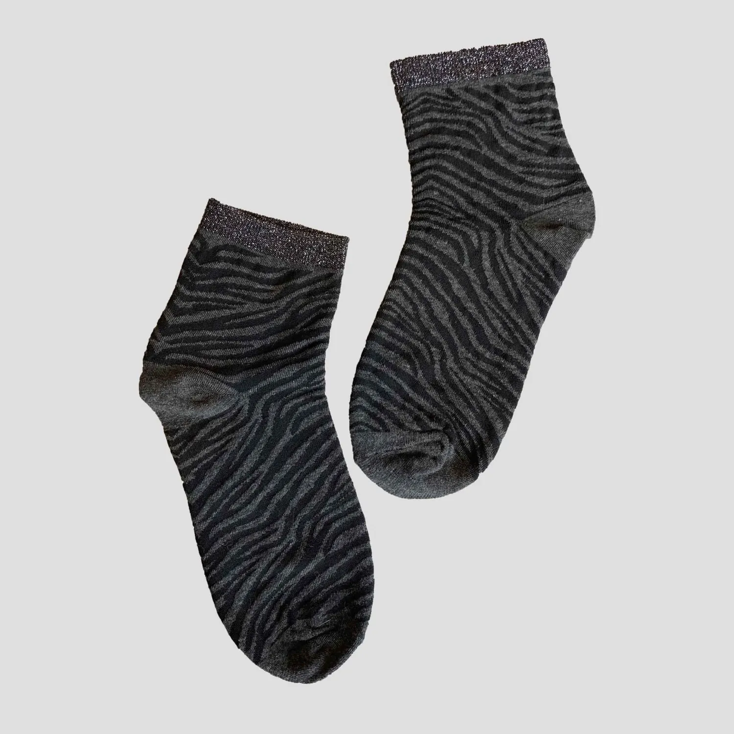 LOVEDRUNKY Zebra sokken zwart one size dierenprint