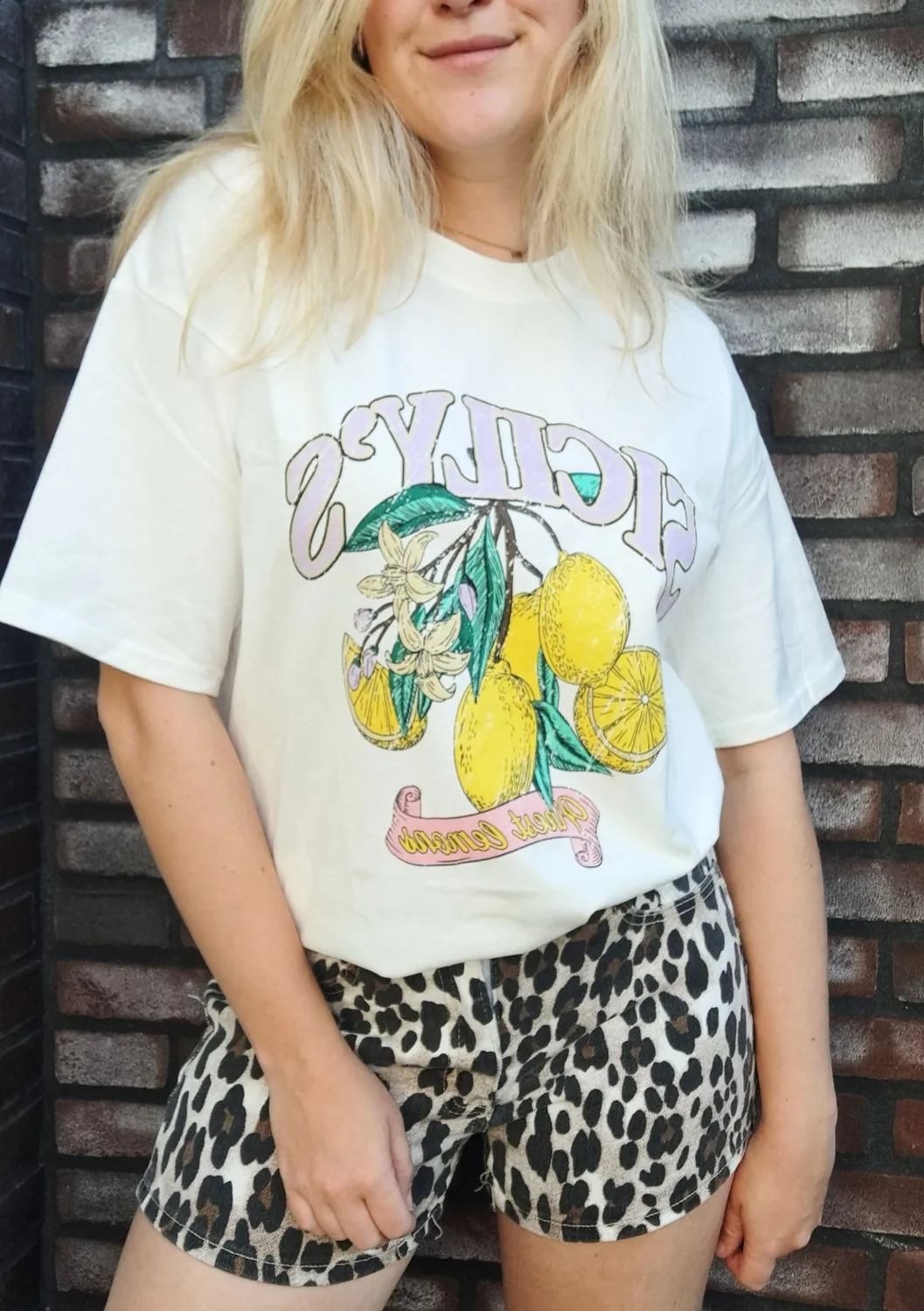 Lovedrunky Leopard short bruin stretch
