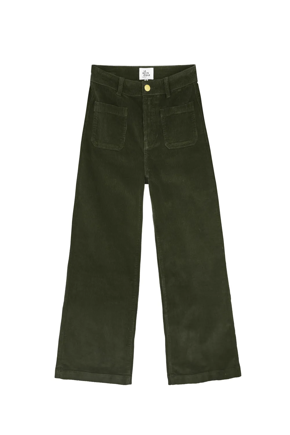 La Petite Etoile Atlanty broek kaki wijd ribfluweel