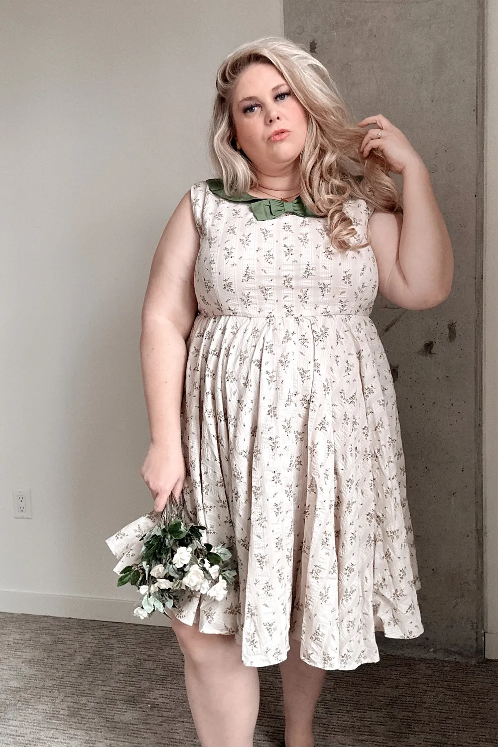 Tatyana Elizabeth Circle jurk antique floral katoen