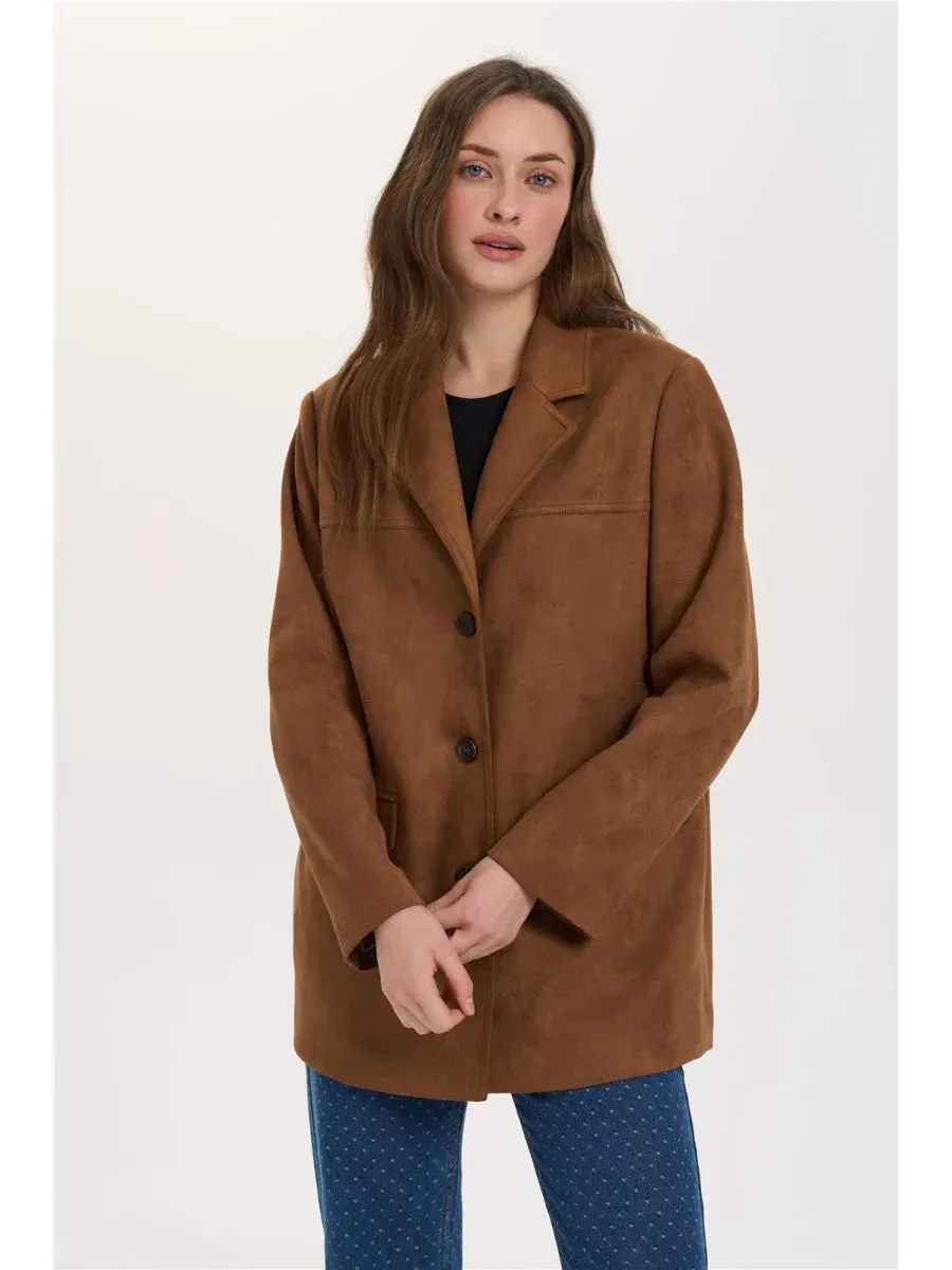 Amiek 24C Blazer Nova blazer bruin velours vegan