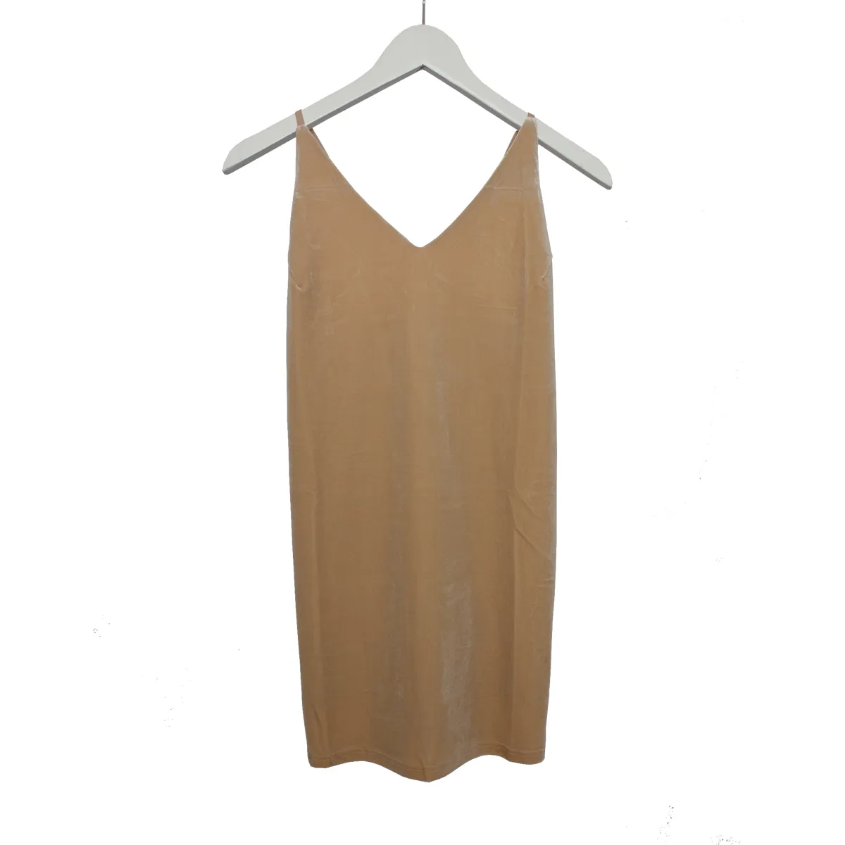 LOVEDRUNKY Velvet Jurk jurk beige fluweel verstelbaar