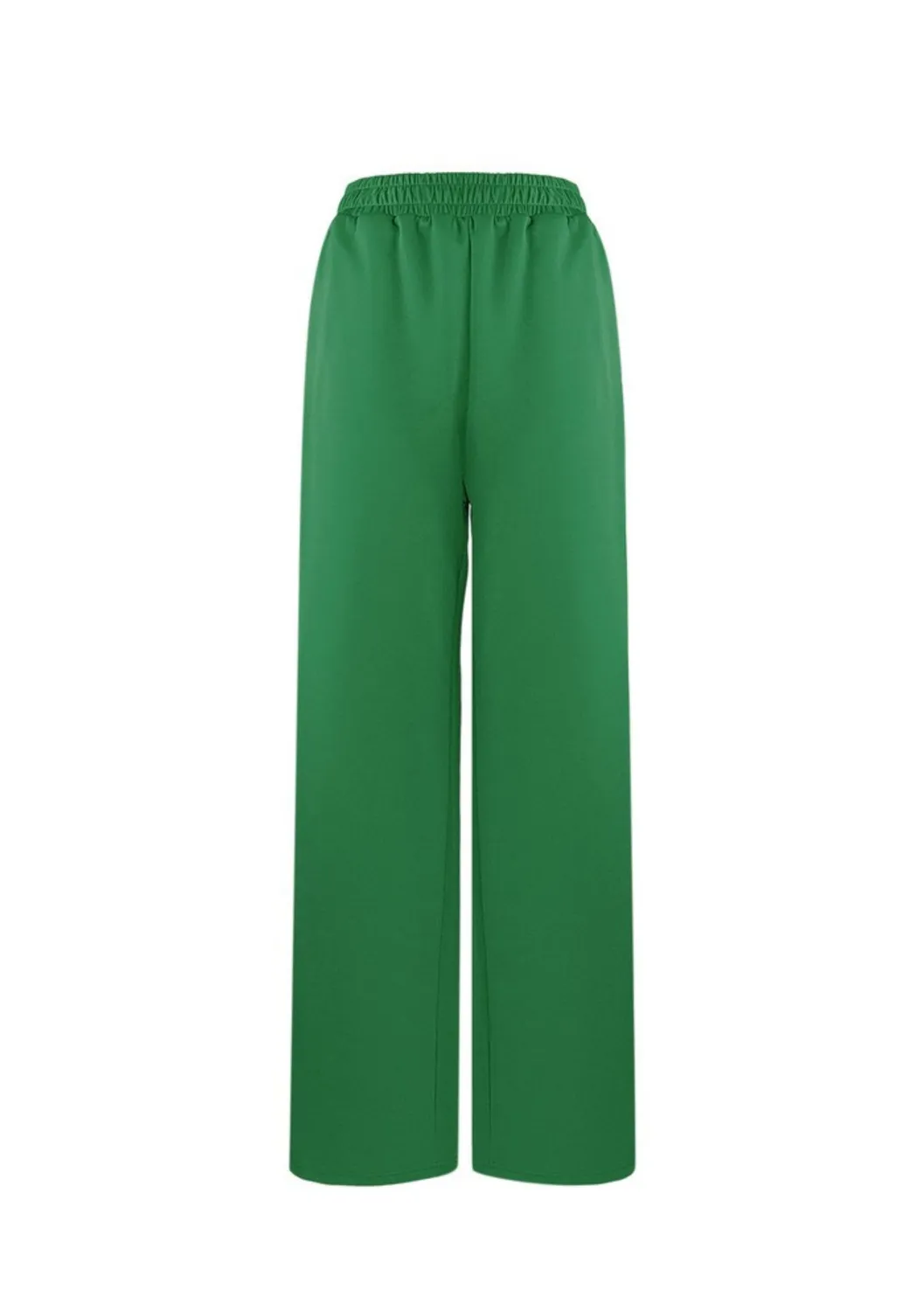 LOVEDRUNKY Jogger Wide Leg broek groen glitterstreep