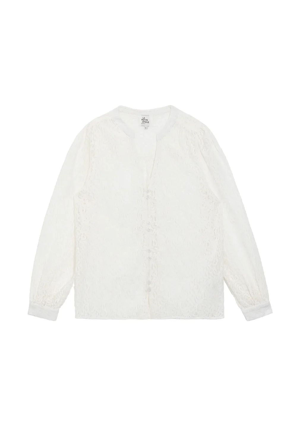 La Petite Etoile Blandine blouse ecru kant V-hals