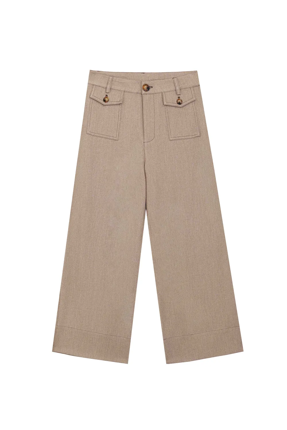 La Petite Etoile Atlanto wijde broek beige 7/8