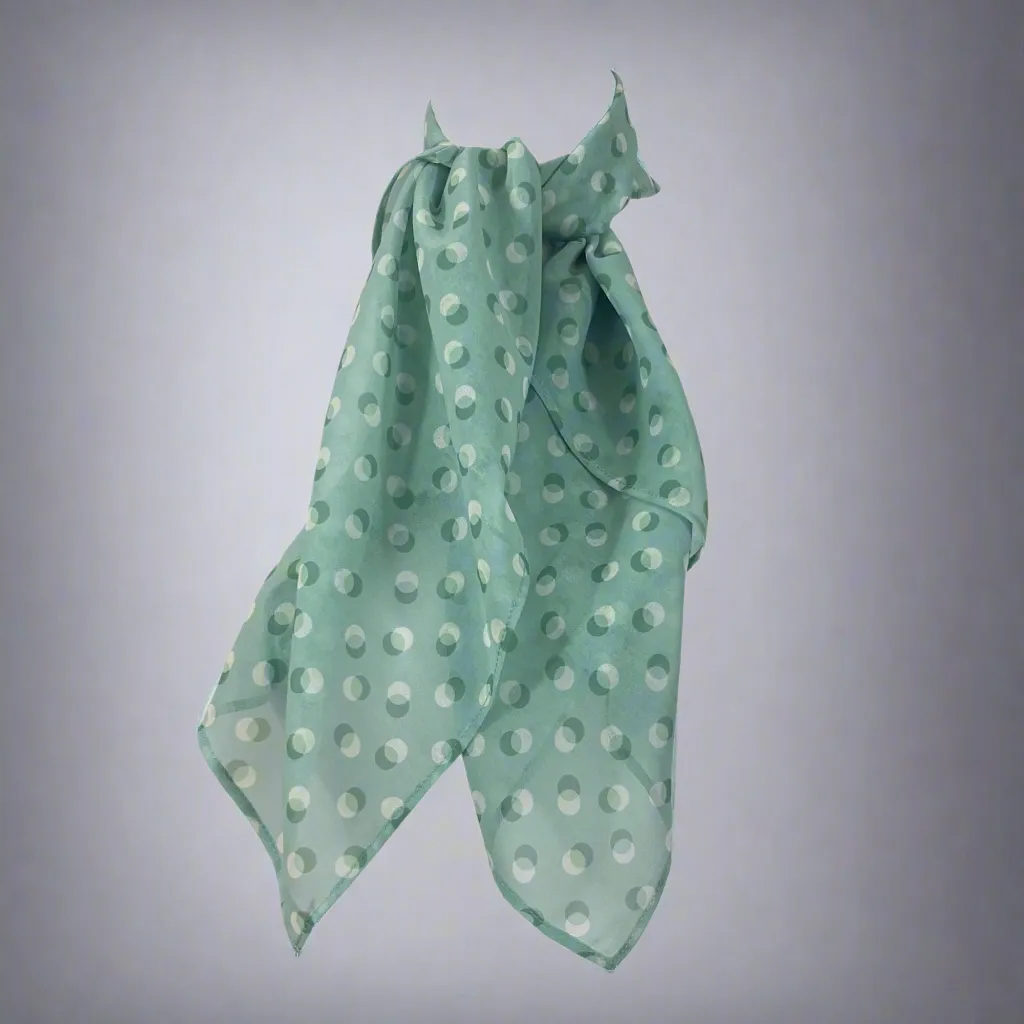 Tatyana Vintage-Inspired Hair Scarf haarsjaal roze blauw polyester